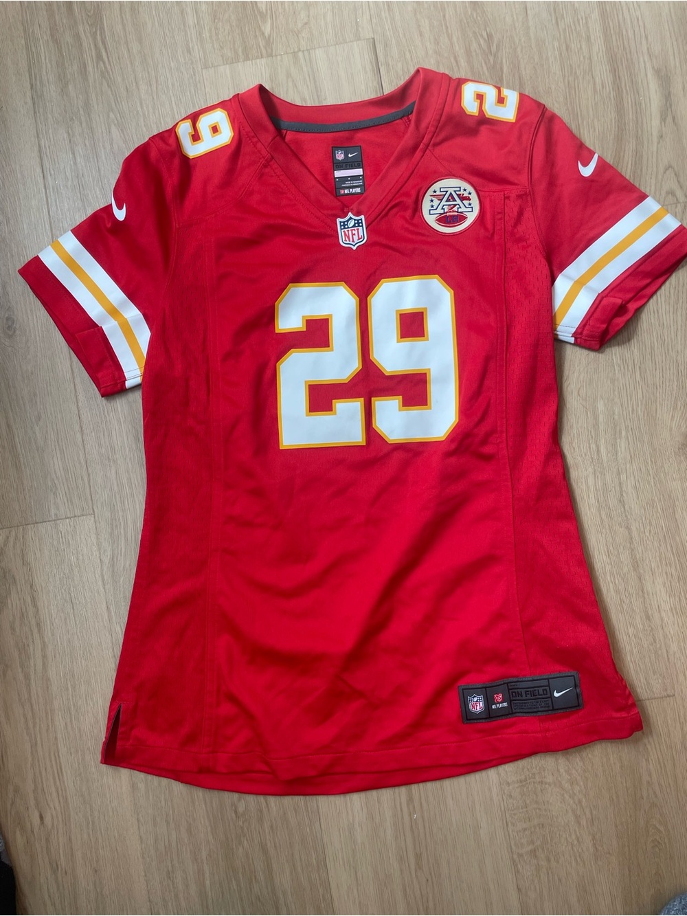 Nike Women's Red Kansas City Chiefs #29 Football Jersey